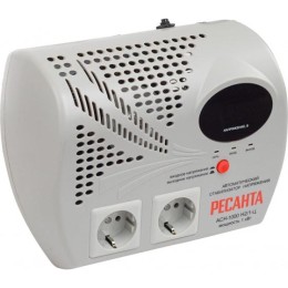 Стабилизатор напряжения АСН-1000 Н2/1-Ц 1ф 1кВт настен. с двумя розетками IP20 релейный Ресанта 63/6