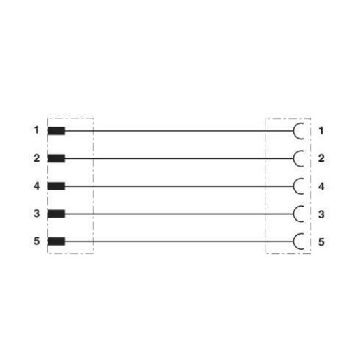 Кабель для датчика / исполнительного элемента SAC-5P-M12MS/ 5.0-PUR/M12FS SH Phoenix Contact 1693092