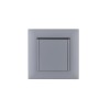 Розетка 1-м с крышкой Karea RIZZ STAR с заземл. сер. Makel 88065029