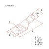 Наконечник ТМЛ 6кв.мм 6-5-4 d5мм ГОСТ 7386-80 (уп.2шт) Rexant 07-5305-5
