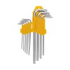 Набор ключей имбусовых Tamper-Torx 9шт ТТ10-ТТ50 закаленные удлиненные никель Kranz KR-12-5221