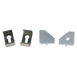 Набор аксессуаров UFE-N04 SILVER A POLYBAG для алюм. профиля крепеж. скобы 4шт сталь заглушки 4шт пл