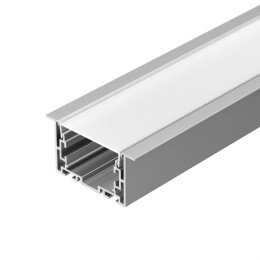 Профиль с экраном S2-LINIA69-F-2500 ANOD+OPAL 2.5м алюм. Arlight 021177