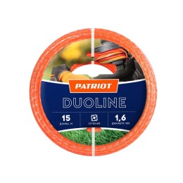 Леска Duoline D1.6мм L15м (скрученный квадрат; двухцветная; жила) на пластиковой обойме блистерн. ти