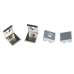 Набор аксессуаров UFE-N05 SILVER A POLYBAG для алюм. профиля крепеж. скобы 4шт сталь заглушки 4шт пл