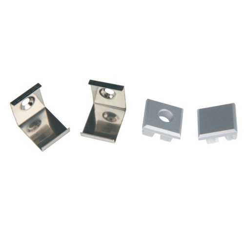 Набор аксессуаров UFE-N05 SILVER A POLYBAG для алюм. профиля крепеж. скобы 4шт сталь заглушки 4шт пл