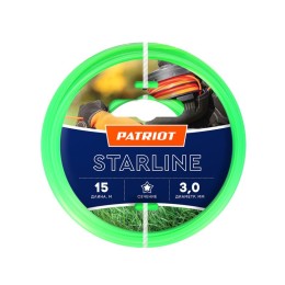 Леска Starline D3.0мм L15м 300-15-3 на пластиковой обойме блистерн. тип звезда зел. PATRIOT 80520106