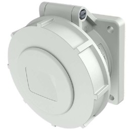 Розетка панельная 16А 3п 12ч>50-250В IP67 прямая для цепей с разд. трансформатором фланец 75х75мм се