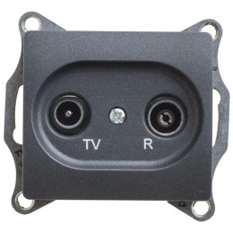Розетка телевизионная оконечная TV/R Glossa 1дБ механизм антрацит SchE GSL000794