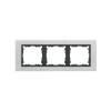 Рамка 3-м Simon82 Nature матов. сталь вставка графит Simon 82837-31