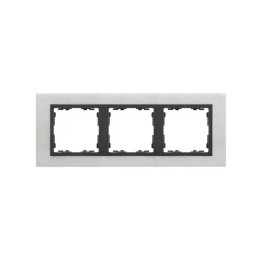 Рамка 3-м Simon82 Nature матов. сталь вставка графит Simon 82837-31