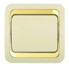 Выключатель 1-кл. СП Mimoza 10А IP20 крем./зол. Makel 12601