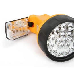 Фонарь аккумуляторный UF3712LED 19LED аккум. 4В 2А.ч 220В/12В пластик. желт. (кор.) Ultraflash 8310
