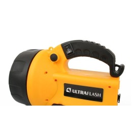 Фонарь аккумуляторный UF3712LED 19LED аккум. 4В 2А.ч 220В/12В пластик. желт. (кор.) Ultraflash 8310