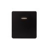 Выключатель 1-кл. СП ROUND MIELE 10А с подсветкой оникс Kranz KR-78-0713-3