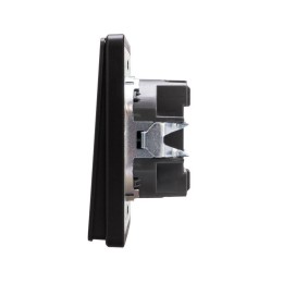 Выключатель 1-кл. СП ROUND MIELE 10А с подсветкой оникс Kranz KR-78-0713-3