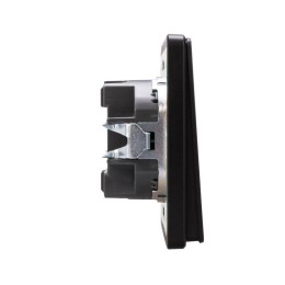 Выключатель 1-кл. СП ROUND MIELE 10А с подсветкой оникс Kranz KR-78-0713-3