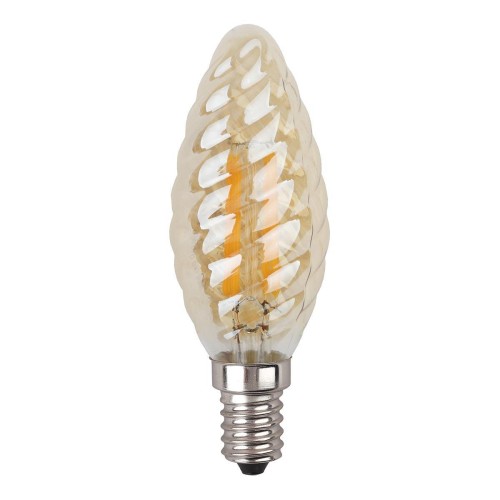 ЭРА F-LED BTW-9W-827-E14 gold (филамент, свеча витая золот., 9Вт, тепл, E14)