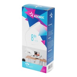 Светильник настольный DeskGX2001 8Вт 6400К 220В RA>80 прищепка диммируемая бел. КОСМОС KOC_DESKGX210
