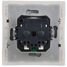 Розетка СП FORTE&PIANO16А IP44 FP219 с заземл. защ. шторки с крышкой безвинт. крепл. бел. IEK FP-R16