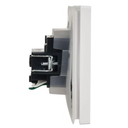 Розетка СП FORTE&PIANO16А IP44 FP219 с заземл. защ. шторки с крышкой безвинт. крепл. бел. IEK FP-R16