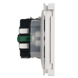 Розетка СП FORTE&PIANO16А IP44 FP219 с заземл. защ. шторки с крышкой безвинт. крепл. бел. IEK FP-R16