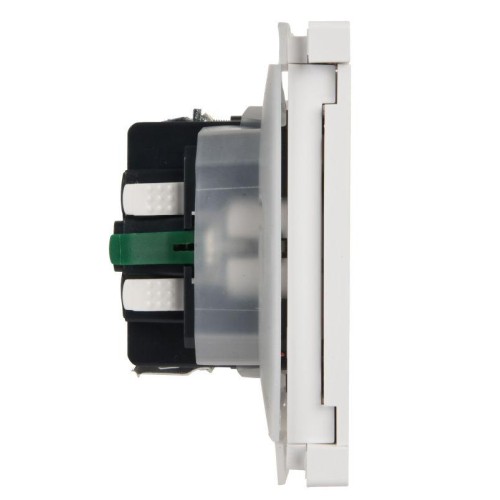 Розетка СП FORTE&PIANO16А IP44 FP219 с заземл. защ. шторки с крышкой безвинт. крепл. бел. IEK FP-R16
