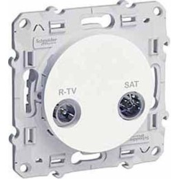 Розетка телевизионная одиночная TV/R/SAT 1-м СП Odace механизм бел. SchE S52R454