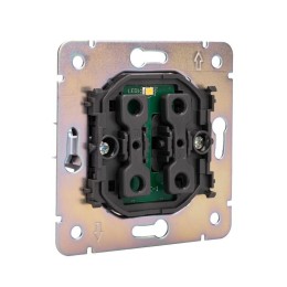 Выключатель 1-кл. СП ROUND MIELE 10А с подсветкой перламутр Kranz KR-78-0713-1