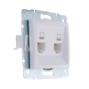 Розетка компьютерная 2-м СП Karina RJ45 механизм бел. LEZARD 707-0288-141