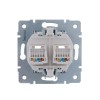 Розетка компьютерная 2-м СП Karina RJ45 механизм бел. LEZARD 707-0288-141