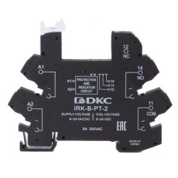 Колодка ультратонкая для реле RIS вх. напр. 6-24В DC push-in клеммы DKC IRK-B-PT-1