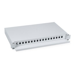 Кросс бокс оптический ODF-19-16-SC 19дюйм на 16 SC LC duplex со сплайс-кассетой выдвижной без пигтей