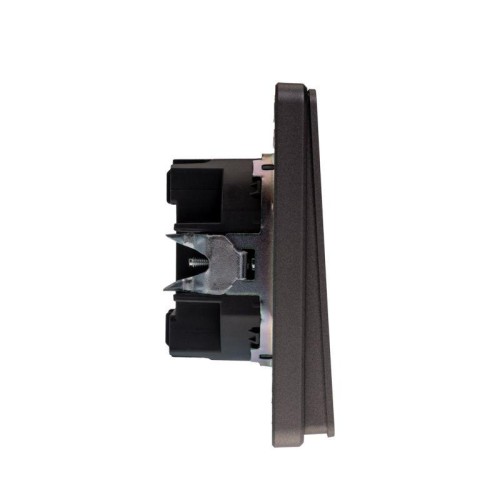 Выключатель 1-кл. СП ROUND MIELE 10А с подсветкой титан Kranz KR-78-0713-2