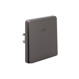 Выключатель 1-кл. СП ROUND MIELE 10А с подсветкой титан Kranz KR-78-0713-2