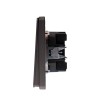 Выключатель 1-кл. СП ROUND MIELE 10А с подсветкой титан Kranz KR-78-0713-2
