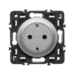 Розетка 1-м 2мод. Celiane 16А IP20 2P+E немецк. стандарт безвинтов. клеммы с плоск. лицев. панелью м
