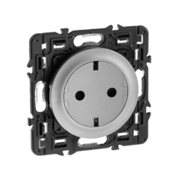 Розетка 1-м 2мод. Celiane 16А IP20 2P+E немецк. стандарт безвинтов. клеммы с плоск. лицев. панелью м