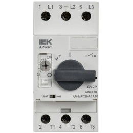 Выключатель автоматический защиты двигателя A1 GV2P 0.1-0.16А ARMAT IEK AR-MPCB-A1A16