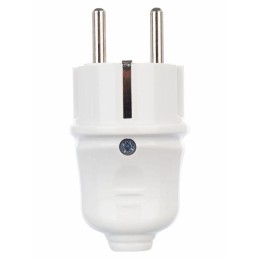 Вилка прямая ВПп10-01-Ст разборная с заземл. контактом 16А бел. IEK EVP10-16-01-K01