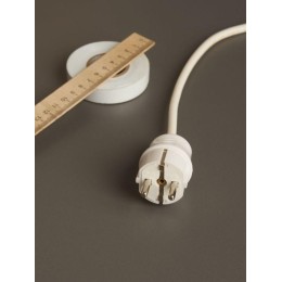 Вилка прямая ВПп10-01-Ст разборная с заземл. контактом 16А бел. IEK EVP10-16-01-K01