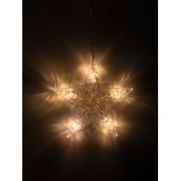 Гирлянда Бахрома "Арка" (с насадками-звездами) ICLD136WW-C-ST 136LED 2.5х1.2м 8режимов IP20 тепл. бе