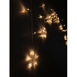 Гирлянда Бахрома "Арка" (с насадками-звездами) ICLD136WW-C-ST 136LED 2.5х1.2м 8режимов IP20 тепл. бе