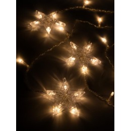 Гирлянда Бахрома "Арка" (с насадками-звездами) ICLD136WW-C-ST 136LED 2.5х1.2м 8режимов IP20 тепл. бе