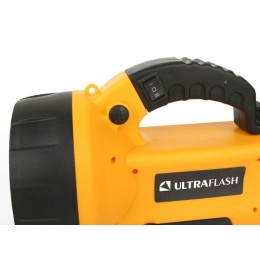 Фонарь аккумуляторный UF3753LED 11LED + галоген. аккум. 4В 2А.ч 220В/12В пластик. желт. (кор.) Ultra