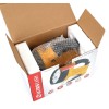 Фонарь аккумуляторный UF3753LED 11LED + галоген. аккум. 4В 2А.ч 220В/12В пластик. желт. (кор.) Ultra
