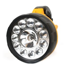 Фонарь аккумуляторный UF3753LED 11LED + галоген. аккум. 4В 2А.ч 220В/12В пластик. желт. (кор.) Ultra