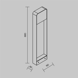Светильник Porte 7Вт 3000К IP54 ландшафтный Maytoni O481FL-L7BWD3K
