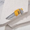 Набор ключей имбусовых HEX 1.5-10мм CrV 9шт удлиненные с шаром Kranz KR-12-5211