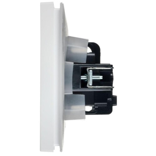 Розетка СП FORTE&PIANO 16А IP44 FP221 с заземл. защ. шторки с крышкой винт. крепл. бел. IEK FP-R16-1